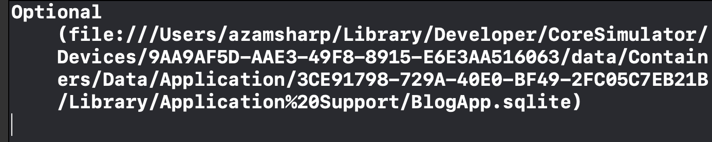 SQLite File Path